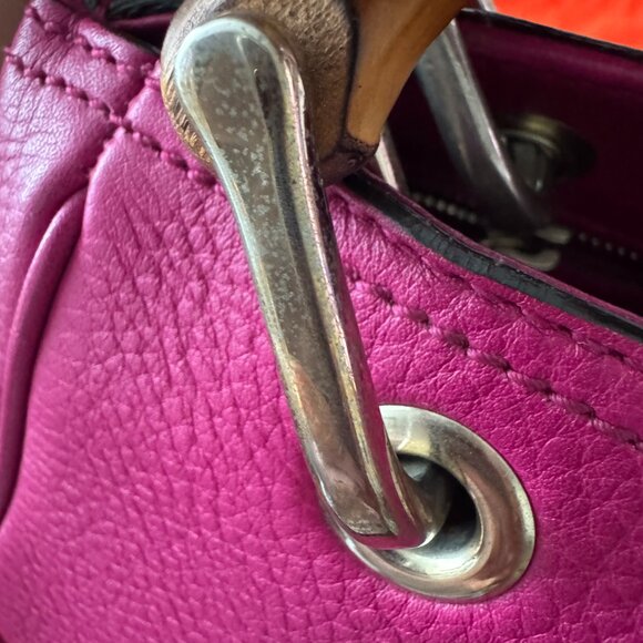 Gucci Pink Bamboo Shopper Leather Satchel - Picture 15 of 16